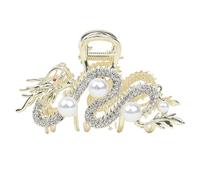 Pinza de metal con forma de garra de dragón, pinzas para el pelo de dragón, pinzas chinas vintage, metal elegante, exquisito clip con abrazadera de metal, pinza de pelo de inspiración china para garra