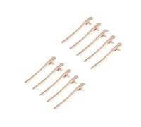 Pinza de metal para pico de pato rizado, de cocodrilo, pasadores, para peinado, pelo esponjoso, raíz de salón, corte de pelo (1 unidad, oro rosa)