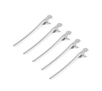 Pinza de metal para pico de pato rizado, de cocodrilo, pasadores, para peinado, pelo esponjoso, raíz de salón, corte de pelo (1 pieza plateada)