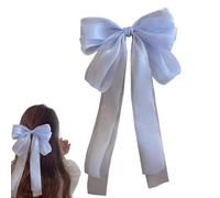 Pinza de para mujer, pinza de de cinta: elegantes broches de satén sedoso para mujeres y niñas, con lazo de cinta | Horquilla con pajarita francesa, grueso y