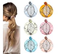 Pinza de Pelo,6 Piezas Acrílicas Antideslizantes Pequeñas | Pinzas de Garra de para Cabello Fino,para Peinados en Cabello Grueso, Fino, Largo, Corto, Rizado, para Hogar, Oficina, Viajes,