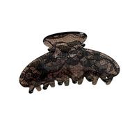 Pinza de pelo acrílica ligera con patrón de encaje de fuerte sujeción, accesorios para el cabello de moda para uso diario y eventos especiales, clip de boda