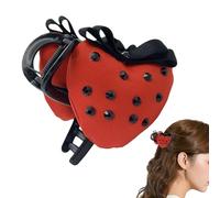 Pinza De Pelo Con Diseño De Fresa - Accesorios Para Peinados | Pasadores Tipo Gancho Para Cabello - Para Mujeres Jóvenes Adolescentes Estudiantes Eventos Diarios Fiestas Viajes