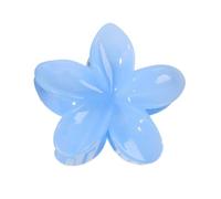 Pinza de pelo con flores para mujer, clip hawaiano, pinzas de plástico antideslizantes, agarre fuerte, pinzas para el pelo para playa, fiesta, piscina, vacaciones, B, azul cielo D