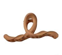 Pinza de pelo con textura de cuero para mujer con influencia de moda coreana y capacidad de sujeción eficaz del cabello (marrón, 11 cm)
