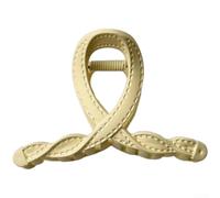 Pinza de pelo con textura de cuero para mujer con influencia de moda coreana y capacidad de sujeción eficaz del cabello (blanco-8.4 cm)