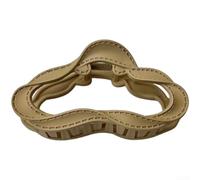 Pinza de pelo con textura de cuero para mujer con influencia de moda coreana y capacidad de sujeción eficaz del cabello (café, 10 cm)