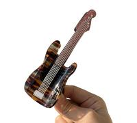 Pinza de pelo de acetato con cinta de saxofón con divertida nota musical de dibujos animados para festivales de música y fiestas