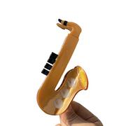 Pinza de pelo de acetato con cinta de saxofón con divertida nota musical de dibujos animados para festivales de música y fiestas