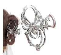 Pinza De Pelo De Araña - Horquilla De Aleación Gótica Para Mujer, Pinza De Pelo De Araña De Halloween Con Diamantes De Imitación | Clips De Tiburón De Metal Elegantes Para Fiestas, Cosplay Y Peinado D
