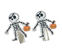 Pinza de pelo de calavera acrílica para festivales, agarre seguro, diseño de calabaza, cómodo de llevar para fiestas de Halloween y eventos, clip para el pelo de calavera