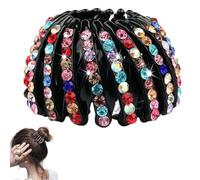 Pinza de pelo de de pájaro de diamantes de imitación - Pinzas para el cabello expandibles en forma de de pájaro - Clips retráctiles para el pelo de doble hilera expandible Clear Bird