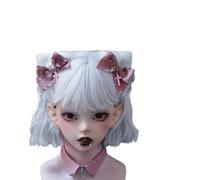 Pinza de pelo de felpa con colgante de cruz y lazo, para mujer, estilo gótico, punk, accesorios para el cabello, accesorio versátil para mostrar personal