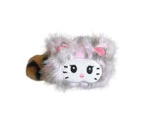 Pinza de pelo de felpa con estampado de leopardo de dibujos animados, suave y cómoda, adorno único para el pelo para mujeres de moda