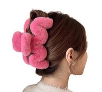 Pinza de pelo de felpa ondulada, pinzas para el pelo, pasadores de plátano, pinzas antideslizantes para niñas, bonita pinza para el pelo para mujer, elegante pinza para el cabello para peinar el