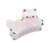 Pinza de Pelo de Garra de Gato Blanca Antideslizante para Mujer, Accesorio Capilar Lindo con Dientes de Precisión, Clip Pequeño Ideal para Arcos y Uso Diario, Novedad Elegante y