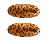 Pinza de pelo de leopardo de moda para cabello grueso y fino, práctico horquillas ovaladas de agarre fuerte, herramienta de peinado para escuela, oficina, evento, práctica pinza de metal para el pelo