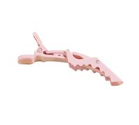 Pinza de pelo de plástico for peluquería, pinzas de cocodrilo con sección de garra, pinzas de cocodrilo for peluquero, accesorios de estilismo de salón, 6 uds.(6pcs Pink)