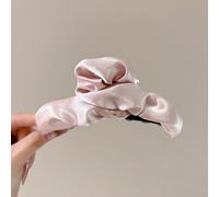 Pinza de pelo de tela arrugada brillante para mujer, accesorio para el cabello con patrón de nube, elegante para peinados con textura brillante, 13 x 13 cm, para peinados (rosa)