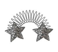 Pinza de pelo invisible con forma de estrella elástica, peine fijador de acabado colorido para niñas, herramientas para cabello desordenado X3J6