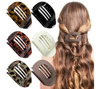 Pinza De Pelo Mujer De Leopardo,Pinzas Francesas Para El Pelo,6 Piezas Pinzas Para El Pelo Grande,Lateral SujecióN Fuerte, Grandes Hair Accesorios Para NiñAs Mujeres Cabello Grueso Fino