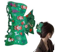 Pinza De Pelo Navideña,Accesorios De Estilismo Grandes De Papá Noel Y Hombre De Jengibre,Accesorios Para El Pelo De Fiestas De Invierno - Para Familia Amigos Cumpleaños Año Nuevo