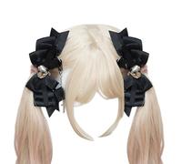 Pinza de pelo oscura con lazo de corazón y cinta de balletcore, horquilla para el pelo para racimos