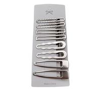 Pinza de pelo plateada brillante para niñas y mujeres, accesorios versátiles para el cabello dulce y fresco