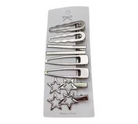 Pinza de pelo plateada con pico de pato para mujeres y adolescentes, horquillas para el cabello dulces, accesorios versátiles para el cabello, agarre seguro