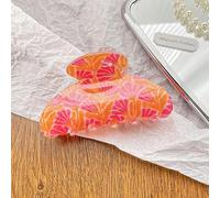 Pinza de pelo vintage con estampado floral de 3.3 pulgadas, antideslizante, estilo A