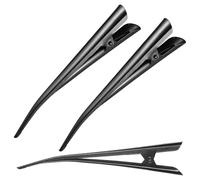 Pinza de Pico de Pato Negra de Metal, 3 Piezas para Peinados