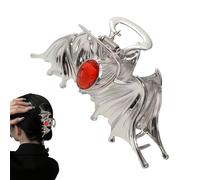 Pinza de pinza de murciélago, pinzas de metal aterradoras para el pelo en diseño de murciélago, clip de cocodrilo de agarre fuerte, suministros de estilo gótico antideslizante, accesorios para