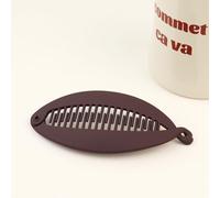 Pinza de plátano para cabello grueso, clip elástico de doble peine para el cabello, clip de plástico azul marino y marrón café para mujer, accesorio para el cabello vintage Y2K y estilo diario