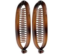 Pinza de plátano para cabello grueso, pinzas dobles para cola de caballo, 2 pasadores antideslizantes, accesorios de estilo clásico para peinados gruesos y delgados