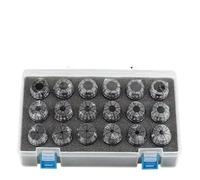 Pinza de Resorte Juego de pinzas ER ER20 ER25 ER32 ER40, soporte herramientas alta precisión 0.008mm y .015mm, mandril recogida resorte(Color 1 0.015mm,ER32-9pcs)