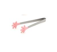 Pinza de silicona con forma de dedo, pinza resistente al calor para barbacoa, mini pinza para ensalada de 5 pulgadas, pinza para frutas para cubitos de hielo, azúcar y barbacoa, Rosa
