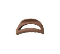 Pinza de tiburón de silicona, pinzas elásticas de plástico, pinza de pelo en forma de semilune, clip de tiburón de estilo coreano, soporte simple para cola de caballo (café)