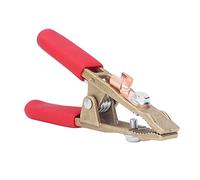 PINZA DE TIERRA PARA SOLDADURA PINZA DE TRABAJO DE PUESTA A TIERRA DE LATÓN 260A ANTI OXIDACIÓN PARA SOLDADURA DE ALTA CORRIENTE (cubierta roja)