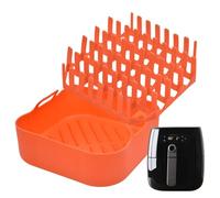 Pinza De Tocino Silicona Para Horno - Porta Cocción De La Freidora De Aire | Grill Bandeja Con Revestimiento Antiadherente Para Accesorios De Cocina A Microondas Ranuras Grasaso-drenadas,