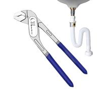 Pinza de tornillo ajustable - Abrazadera diagonal, junta deslizante, pinza de punta larga, de lengua con asas bimateriales | Para reparación de fontanería, casa básica, bricolaje, taller, garaje