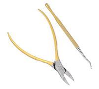 Pinza de uñas de los pies, no se oxida fácilmente, elimina los bordes de las uñas, cortaúñas extremos en ángulo para piel muerta para mano para cutícula (Tyrant Gold)