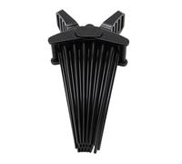 Pinza de volumen sin ño térmico, herramienta antideslizante para levantar raíces con 19 dientes finos, ideal para hombres y mujeres, color negro