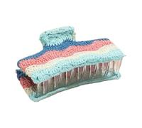Pinza decorativa de punto para mujer, diseño de ganchillo, soporte para cola de caballo con bisagra de resorte, aspecto medio, viajes, uso casual, accesorio de punto de ganchillo, bisagra decorativa