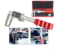 Pinza digital para discos de freno, calibre de grosor de pastillas de freno 0-150 mm, calibrador de pantalla digital de acero inoxidable para mantenimiento de seguridad del vehículo