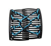 Pinza elástica para el cabello, peine elástico para mujer, pinza creativa para el cabello, doble peine para coleta baja, moño, actualización diaria ajustable de rutina para mujeres