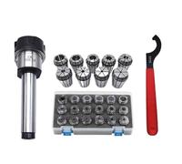 Pinza ER25 MT2 MT3 MT4 ER25 abrazaderas de resorte 15 Uds MT2 ER25 M12 ER25 mandril mango cónico Morse MT2 MT3 MT4 ER25 juego de pinzas(0.015mm,MTB4-ER25-9PCS)