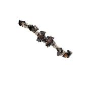 Pinza for el cabello con cruz de diamantes de colores hecha a mano - Pinza de cristal de primavera de una palabra for mujer(black)