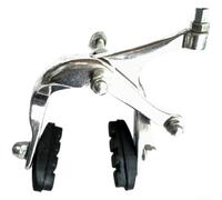 Pinza Freno Aluminio Bicicleta Fixie Delantera 80mm Negra | Aluminio , montaje 80mm, freno seguro, acabado plateado, perfecto trasera fixie(Silver Short Rear Pins)