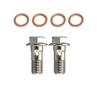 Pinza Freno Herramienta Tornillos de banjo de acero inoxidable M10 x 1,25 para motocicleta, tornillo del cilindro maestro del freno, tornillo del embrague hidráulico