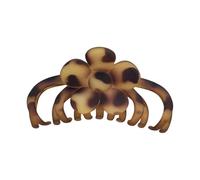 Pinza grande con estampado de leopardo para cabello largo, agarre fuerte, antideslizante, elegante diseño de concha de tortuga